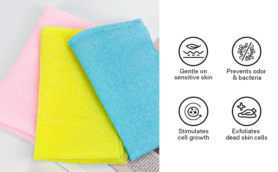 Yiclick Exfoliating Washcloth Towel 3 Packs