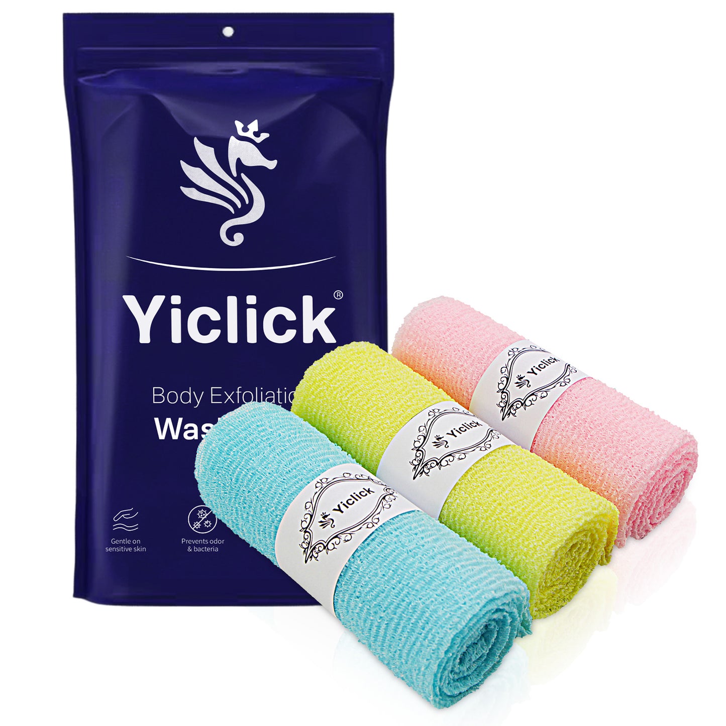 Yiclick Exfoliating Washcloth Towel 3 Packs